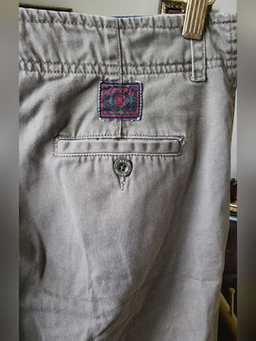 Vtg Ralph Lauren Green Label Relaxed Wide Leg Chino Y2K EUC 12 - Picture 4 of 7